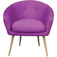 Fauteuil accueil en tissu Armand coloris Fuschia - Image principale