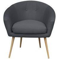 Fauteuil accueil en tissu Armand coloris Anthracite - Image principale