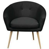 Fauteuil accueil en tissu Armand coloris Noir - Image principale