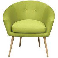 Fauteuil accueil en tissu Armand coloris Pistache - Image principale