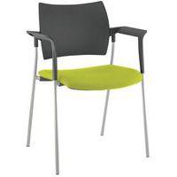 Fauteuil visiteur Tendance dossier polypropylène noir piètement Alu - Image 4