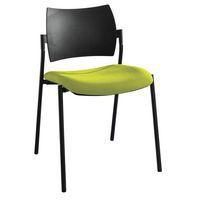 Fauteuil visiteur Tendance piètement noir assise coloris Pistache - Image 2