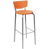 Tabouret Inès - orange - piètement gris - Image principale
