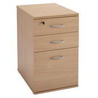Caisson hauteur bureau Alpha 3 tiroirs coloris Hêtre - Image principale