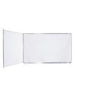 Tableau dyptique émaillé blanc cadre alu strié naturel - Manutan Expert - Image principale