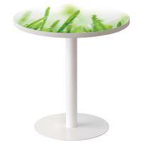 Guéridon bas Easy Office pied métal Ø 60 cm plateau coloris décor Nature - Image principale