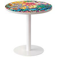 Guéridon bas Easy Office pied métal Ø 60 cm plateau coloris décor Freestyle - Image principale