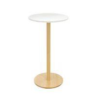 Guéridon haut Woody diamètre 60 cm plateau Blanc - Image principale