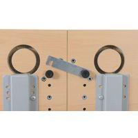 Table plateau pivotant Avel avec angle à droite pied blanc sur roulettes - Image 4