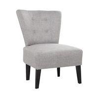 Fauteuil Marwin pied hêtre teinté noir revêtement tissu polyester - Image principale