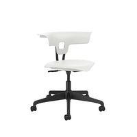 Chaise hauteur réglable Ruckus sur roulettes, assise coloris blanc coton - Image principale