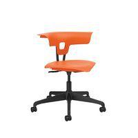 Chaise hauteur réglable Ruckus sur roulettes, assise coloris orange - Image principale