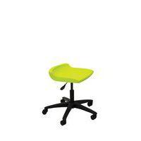 Tabouret technique coque polypropylène sur roulettes Postura+ coloris vert - Image principale