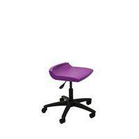 Tabouret technique coque polypropylène sur roulettes Postura+ coloris raisin - Image principale