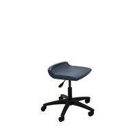 Tabouret technique coque polypropylène sur roulettes Postura+ gris ardoise - Image principale