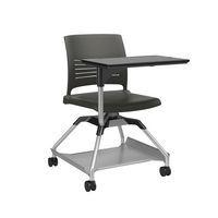Chaise sur roulettes avec tablette Learn2 coque Strive coloris anthracite - Image principale