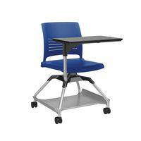 Chaise sur roulettes avec tablette Learn2 coque Strive coloris bleu foncé - Image principale