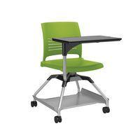 Chaise sur roulettes avec tablette Learn2 coque Strive coloris vert citron - Image principale
