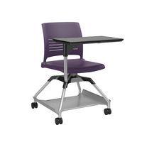Chaise sur roulettes avec tablette Learn2 coque Strive coloris prune - Image principale