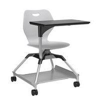Chaise sur roulettes avec tablette Learn2 coque intellect wave gris clair - Image principale
