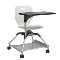 Chaise sur roulettes avec tablette Learn2 coque intellect wave coloris coton - Image principale