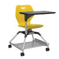 Chaise sur roulettes avec tablette Learn2 coque intellect wave coloris jaune - Image principale