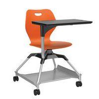 Chaise sur roulettes avec tablette Learn2 coque intellect wave coloris orange - Image principale