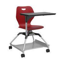 Chaise sur roulettes avec tablette Learn2 coque intellect wave coloris cayenne - Image principale