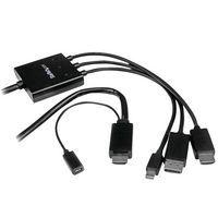 Adaptateur HDMI, DisplayPort ou Mini DisplayPort vers HDMI de 2 m-Noir - Image principale