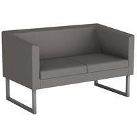 Canapé 2 places Punto pied métal enduit PVC M1 Gris - Image principale