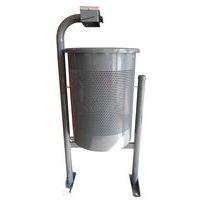 Poubelle Chambéry Eco avec cendrier acier 60 L - gris - Image principale