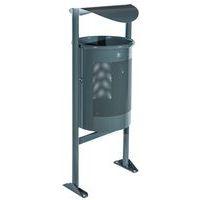 Poubelle Chambéry Eco avec couvercle acier 60 L - gris - Image principale