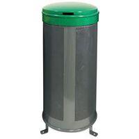 Poubelle Aro 110 L avec couvercle - gris/vert - Image principale