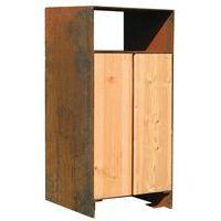 Poubelle Gavarres bois/acier 110 L - Image principale