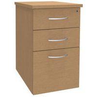 Caisson hauteur bureau Quatuor top profondeur 80 cm coloris hêtre - Image principale