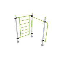 Ensemble Street workout 3 poteaux en "L" - fixation platines - Image principale