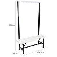 Banc pvc à patères PVC blanc - À monter - Manutan Expert - Image 5