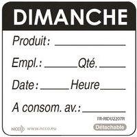 Etiquettes DLC jours de la semaine Matfer - Image principale