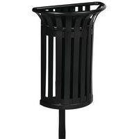 Poubelle Tulipe 35l sur poteau - gris manganese-Rossignol Pro - Image principale