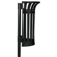 Poubelle Tulipe 35l sur poteau - gris manganese-Rossignol Pro - Image 2