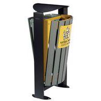 Poubelle 2x60l Arkea etik-déchets/plast-metal - gris7033/jaune1021-Rossignol Pro - Image principale