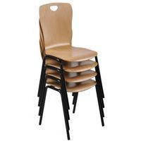 Lot de 6 chaises coque bois Narval - Manutan Expert - Image 2