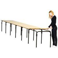 Lot de 5 Tables démontables Infini s 120 x 80 cm plateau coloris hêtre - Image principale