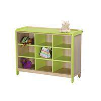 Meuble de déshabillage 9 cases sans portes Lili coloris vert - Image 2