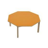 Table Lili octogonale, plateau couleur, piétement bois hêtre - Image 3