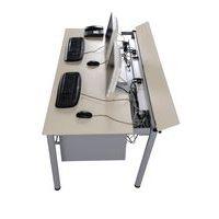 Table informatique Figura plateau stratifié avec accès goulotte - Manutan Expert - Image 2