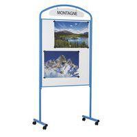 Présentoir tôle laquée cadre métal  sur roulettes - Image 2