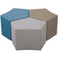 Lot 3 poufs Arpège déhoussables tissu PVC coloris panaché "Tendance - Image principale