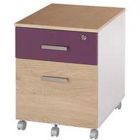 Pack bureau droit Linéo Chêne + caisson mobile Simmob - Image 4