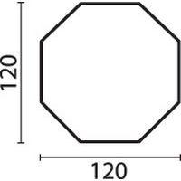 Table fixe Chloé plateau beige 4 pieds octogonale - Mobidecor - Image 4